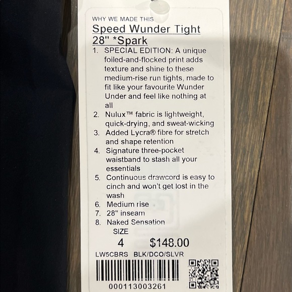 LuLu lemon Speed Wunder Tight 28 inch Spark leggings - Picture 2 of 5